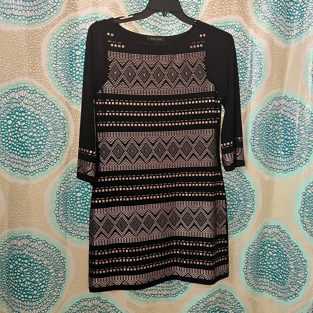 Black and metallic dress